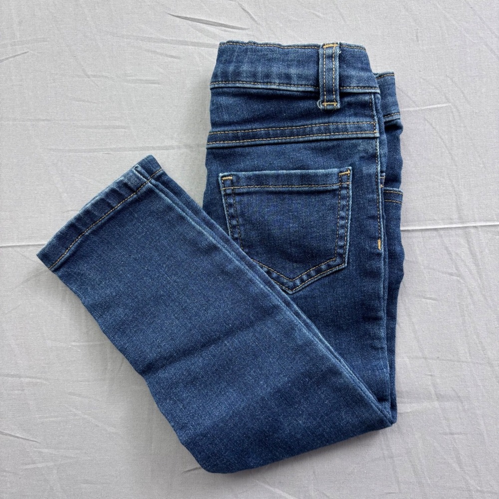 Garanimals Toddler Girls Dark Wash Skinny Jeans Size 3T Adjustable Waist